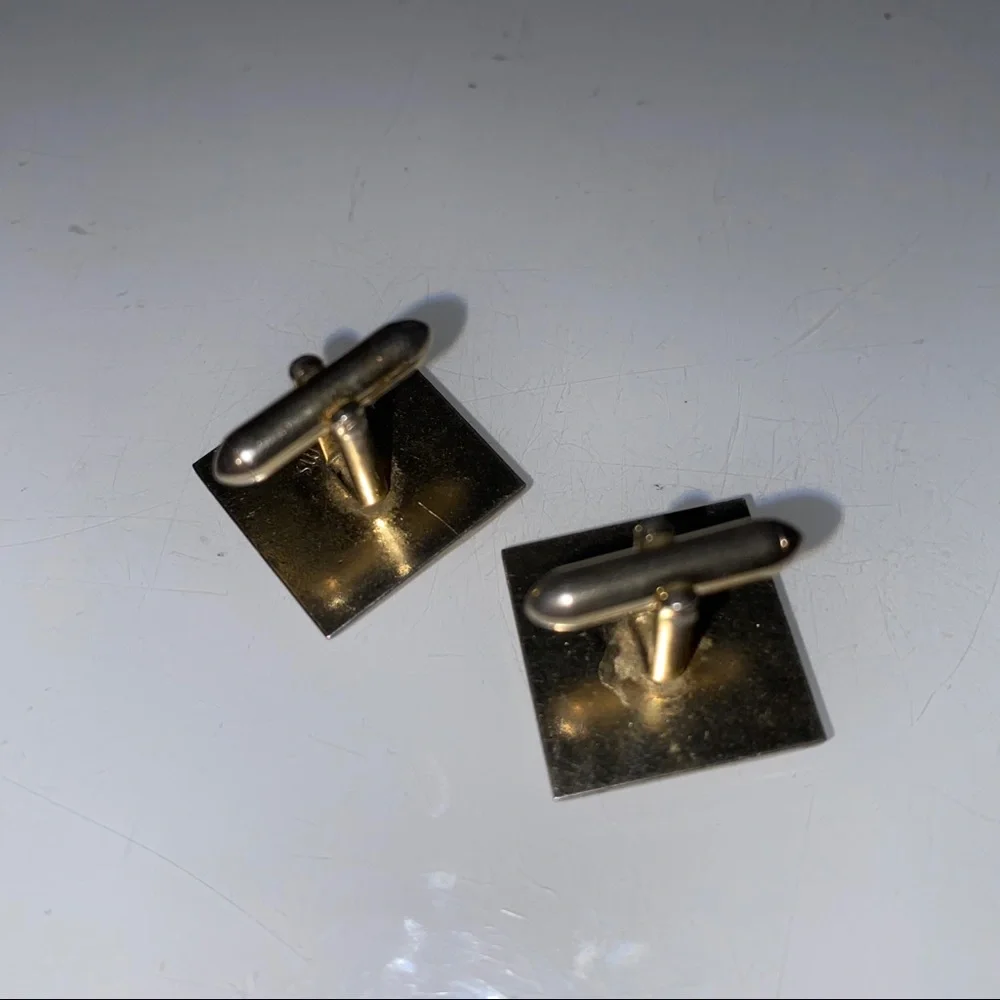 Swank vintage‎ patterned cuff links & matching pin